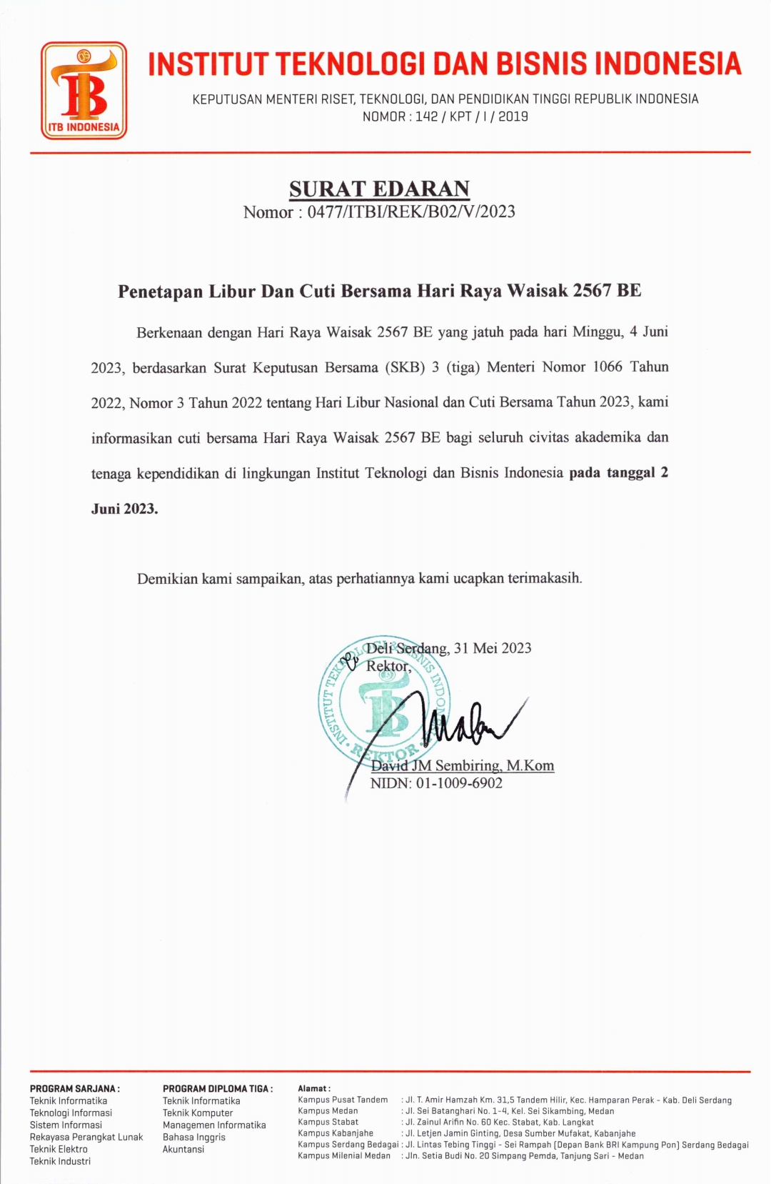 Hari Ribur dan Cuti Bersama Hari Raya Waisak 2567 BE