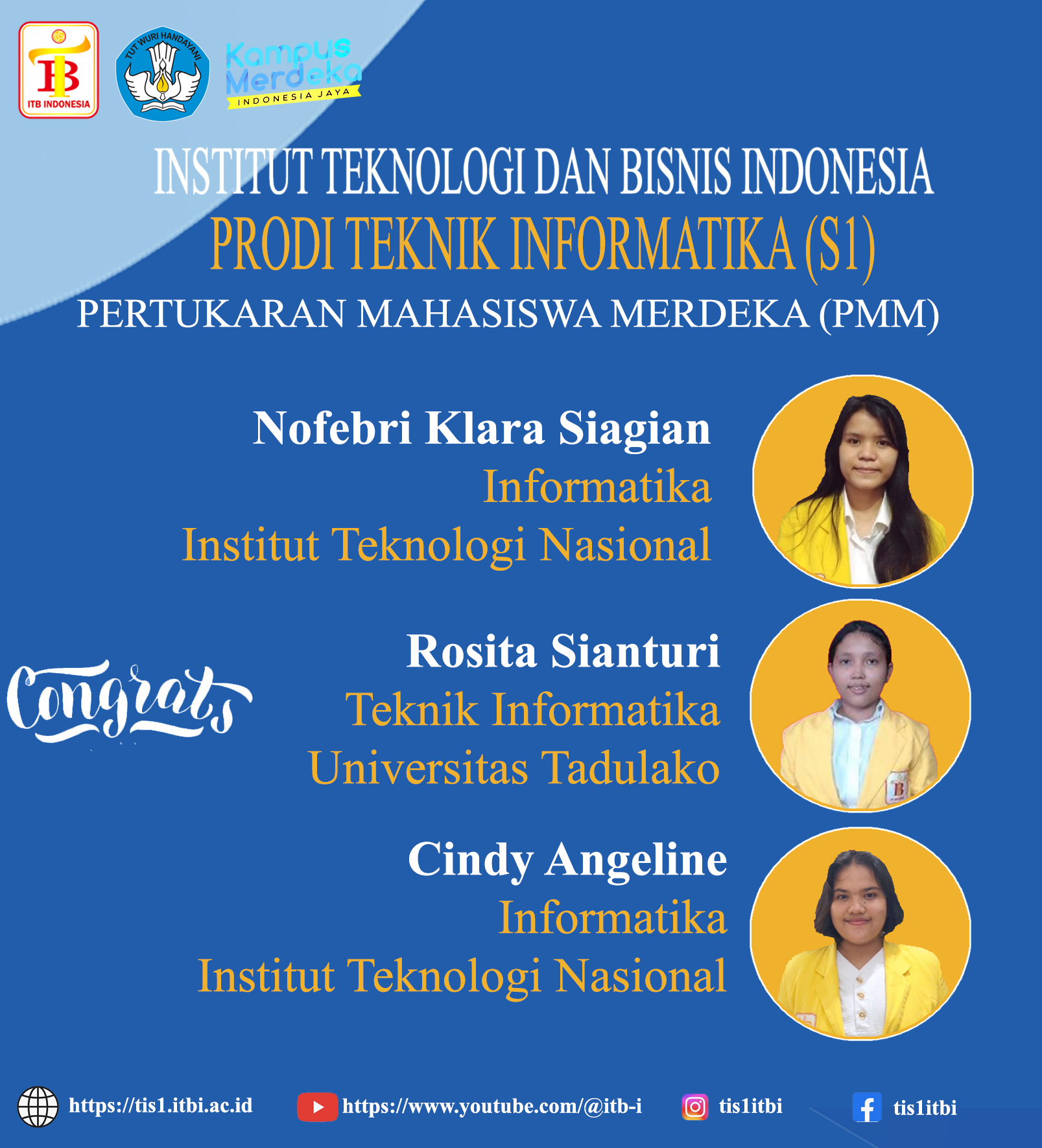 10 Mahasiswa ITB Indonesia Lulus Program Merdeka Belajar Kampus Merdeka tahun 2023