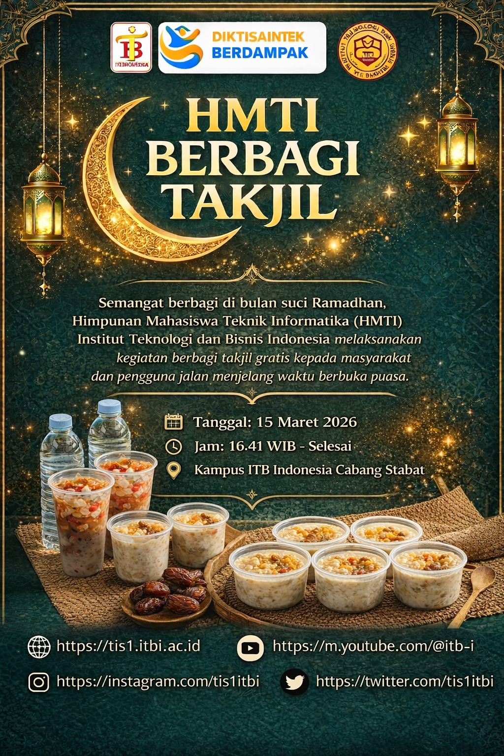Kegiatan Berbagi Takjil dan Buka Puasa Bersama HMTI sebagai Wujud Kepedulian Sosial di Bulan Ramadan T.2026