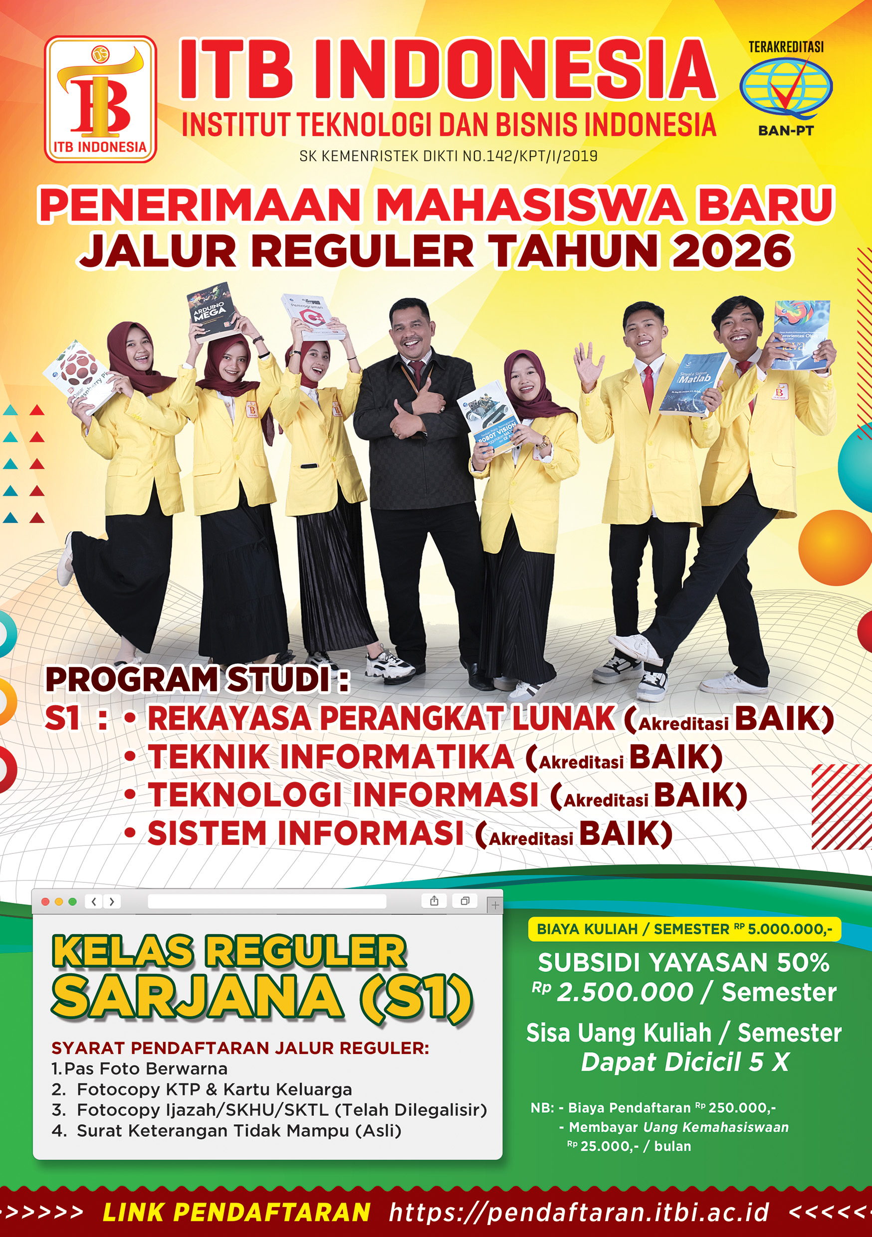 Institut Teknologi dan Bisnis Indonesia Buka Penerimaan Mahasiswa Baru Jalur Reguler Tahun Akademik 2026